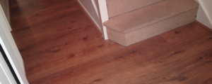 handyman services in yorkshire include laminate flooring shown here in a hallway